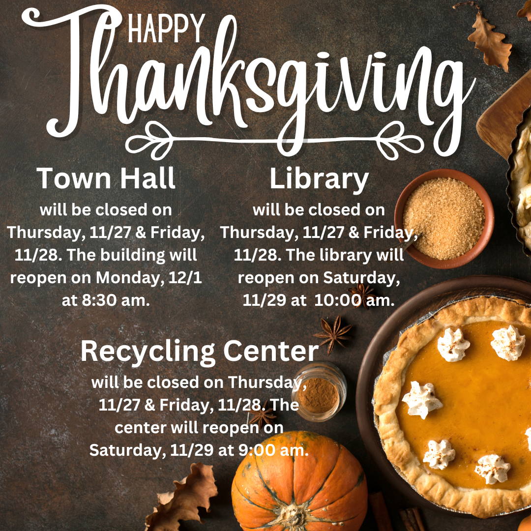 Thanksgiving schedule