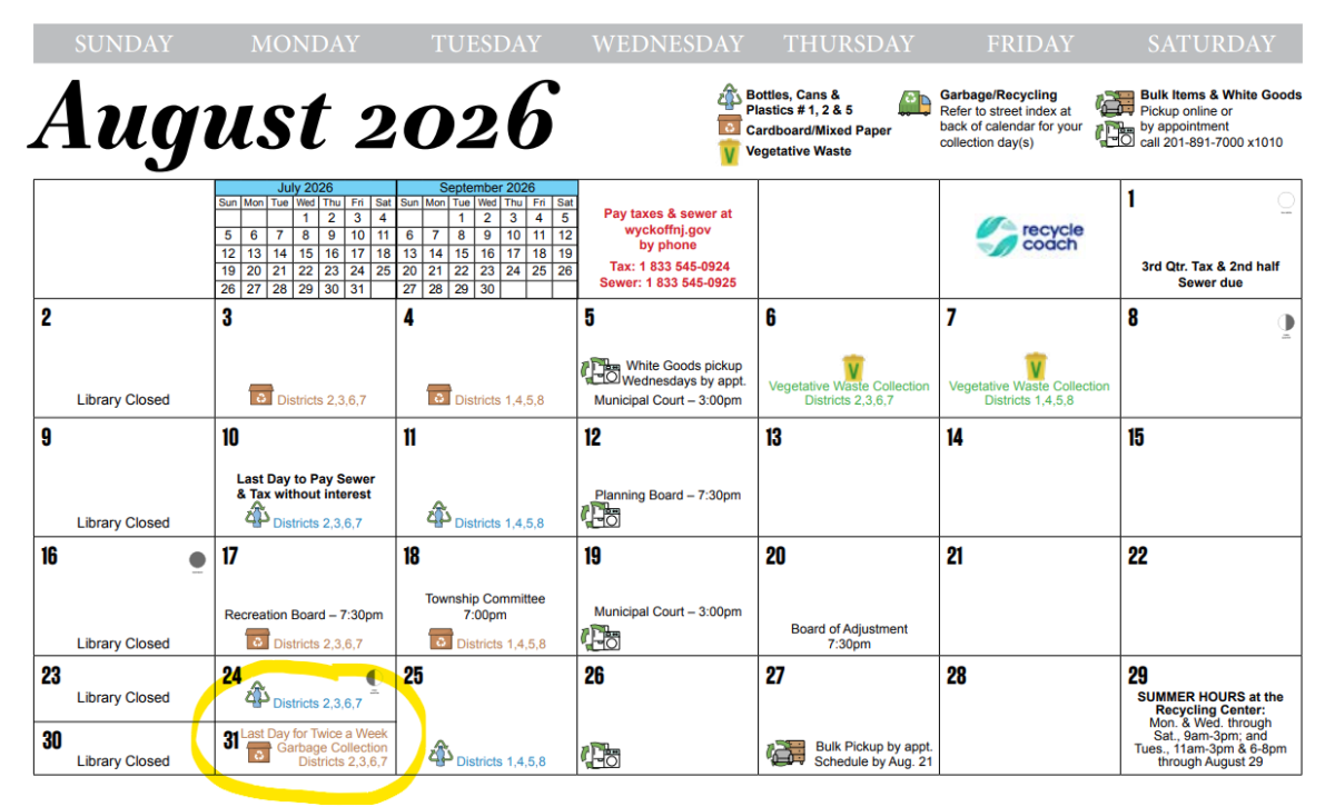 August calendar