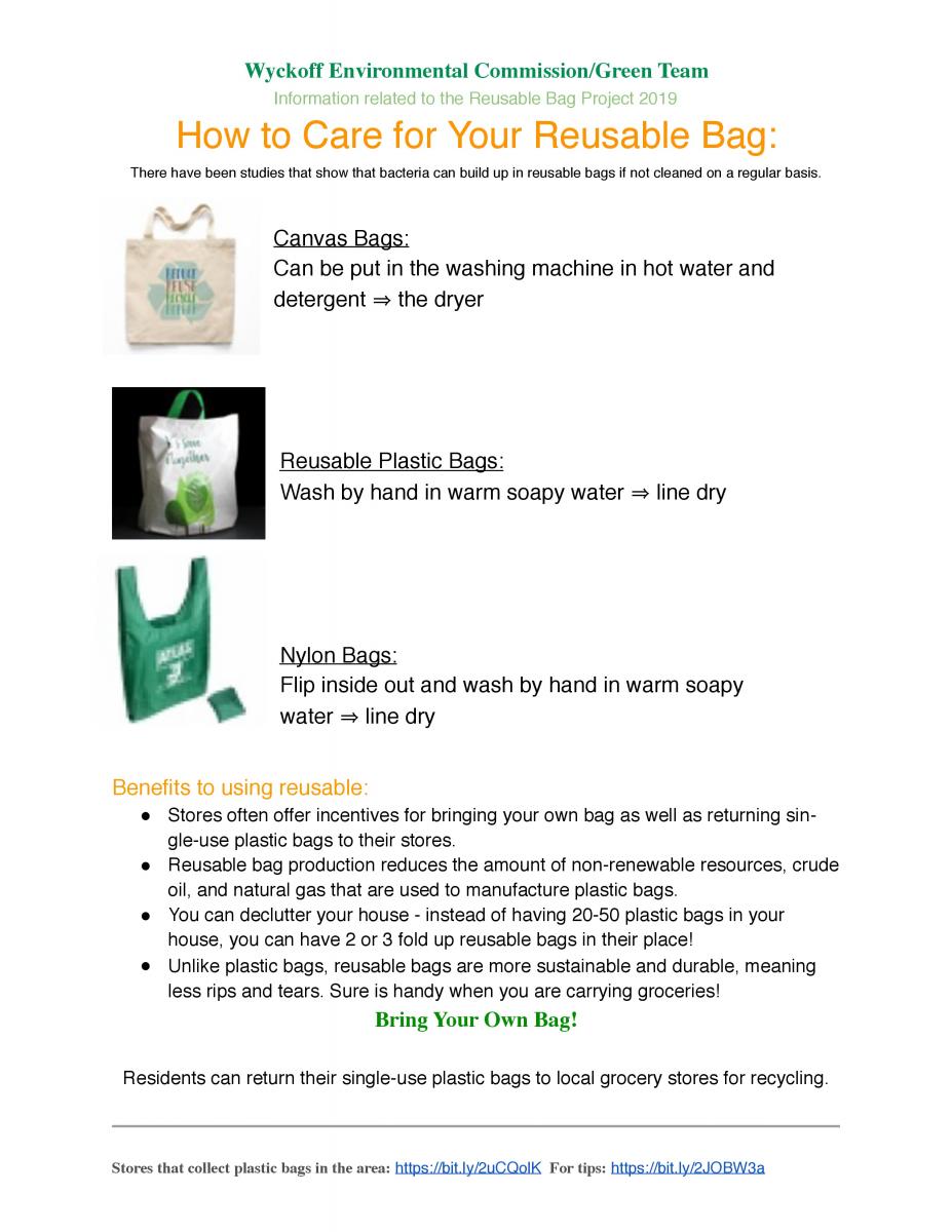 How to care for your reusable bags