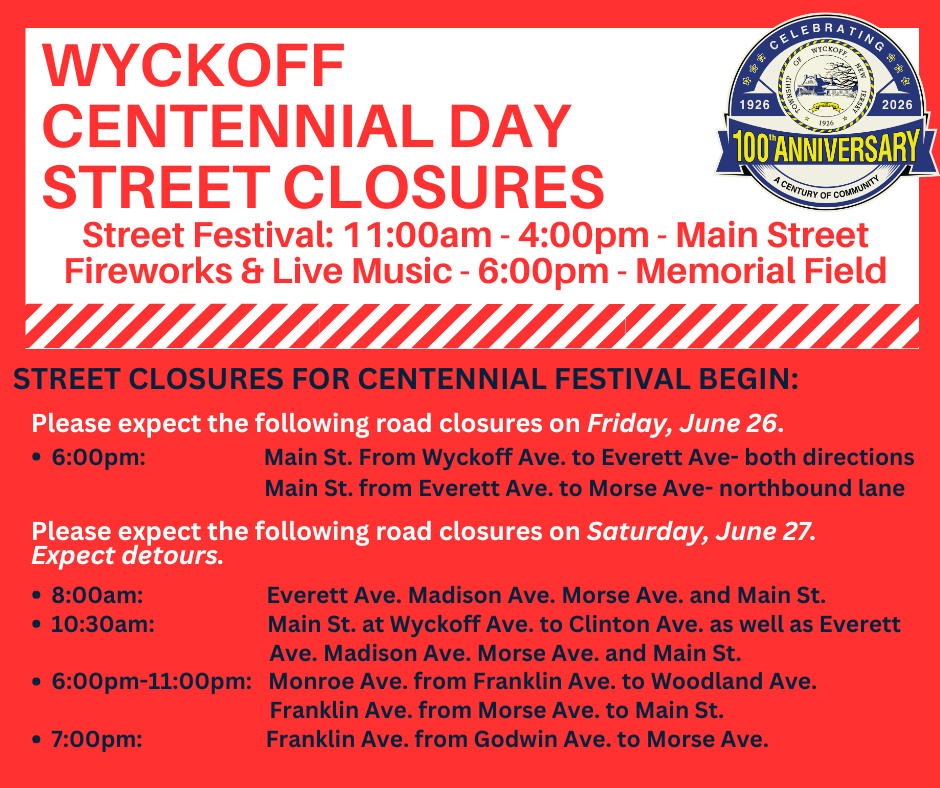road closures for street fair