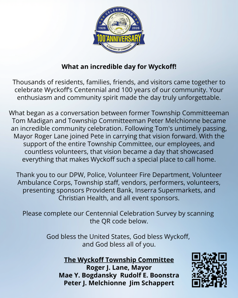 Thank you for centennial day