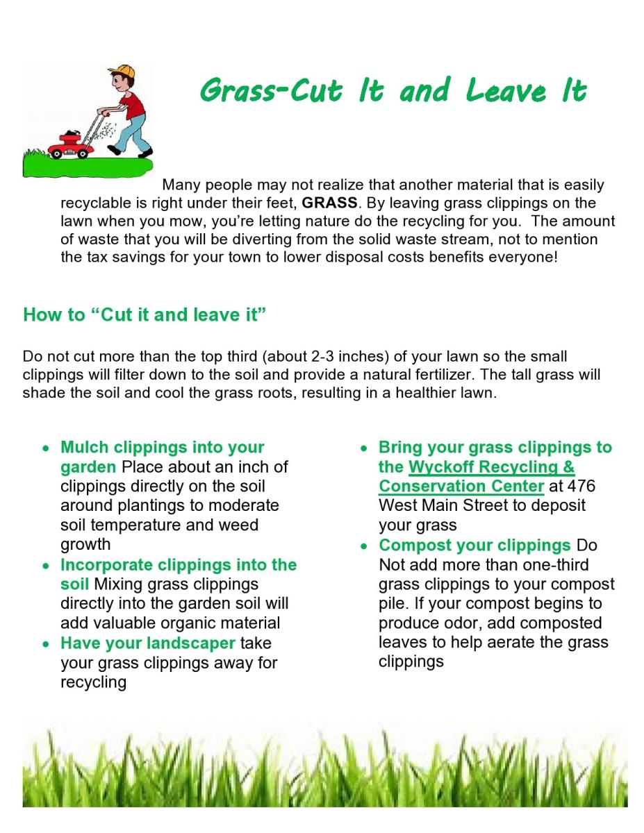 Tips to leaving your grass clippings