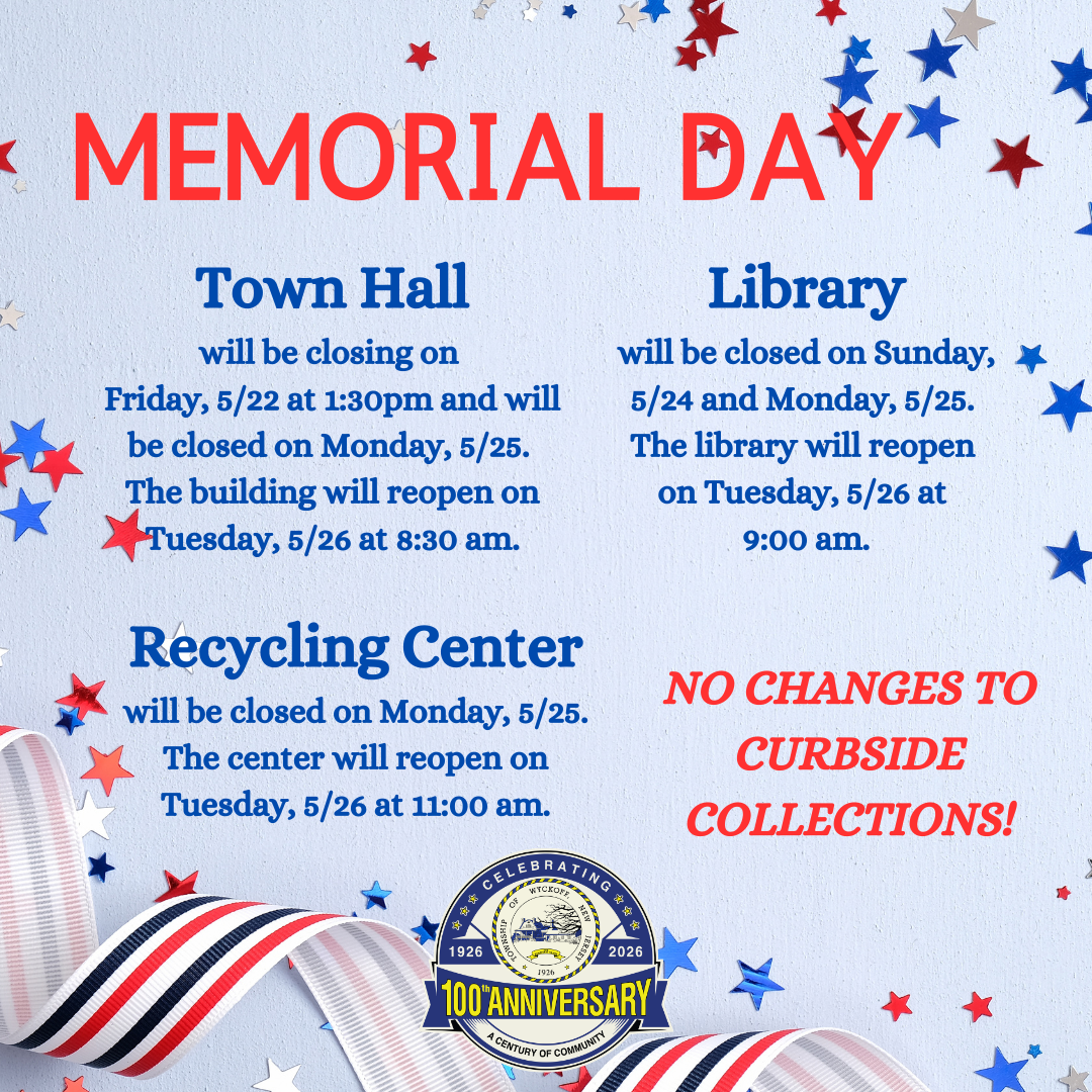 Memorial Day Hours