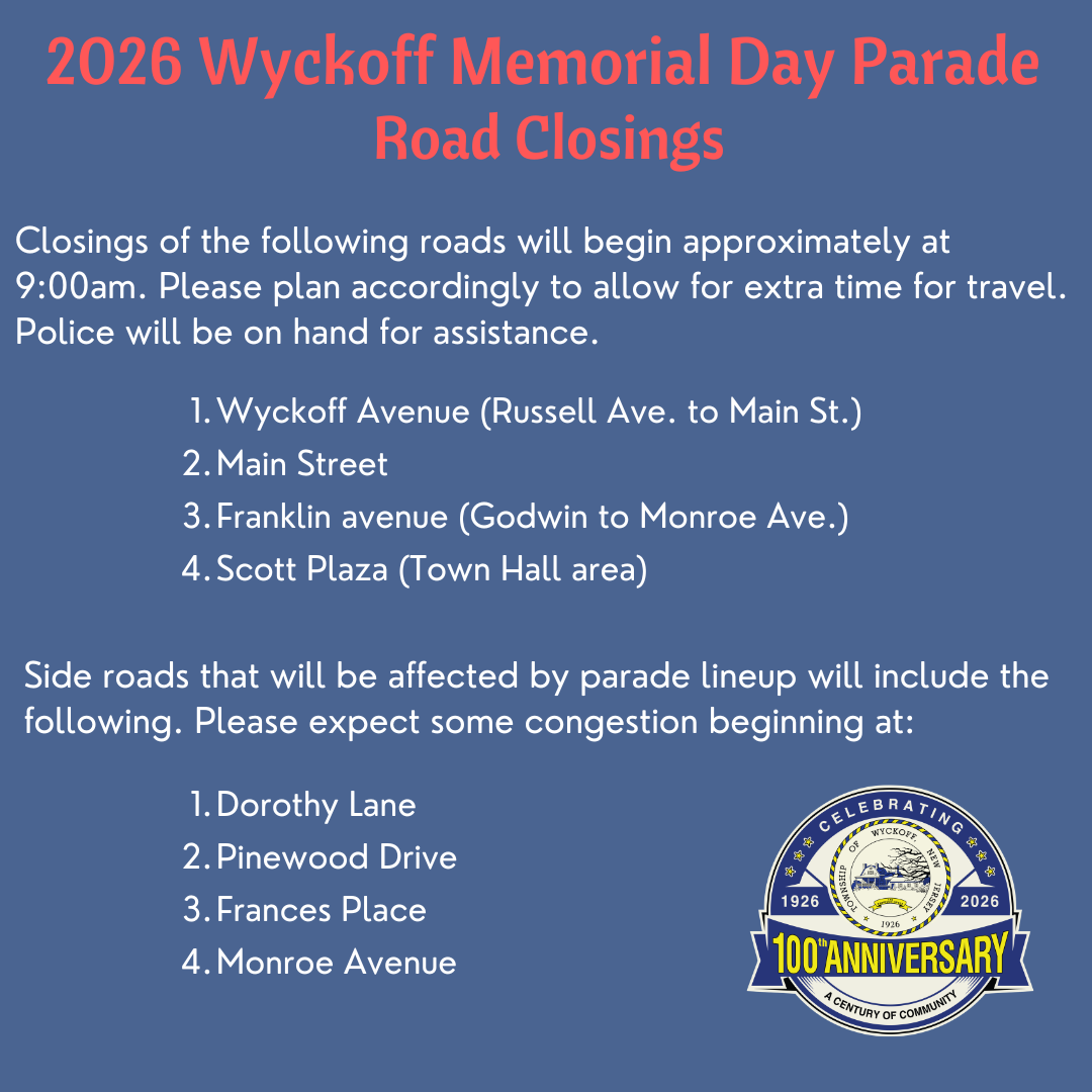 Road closures for parade