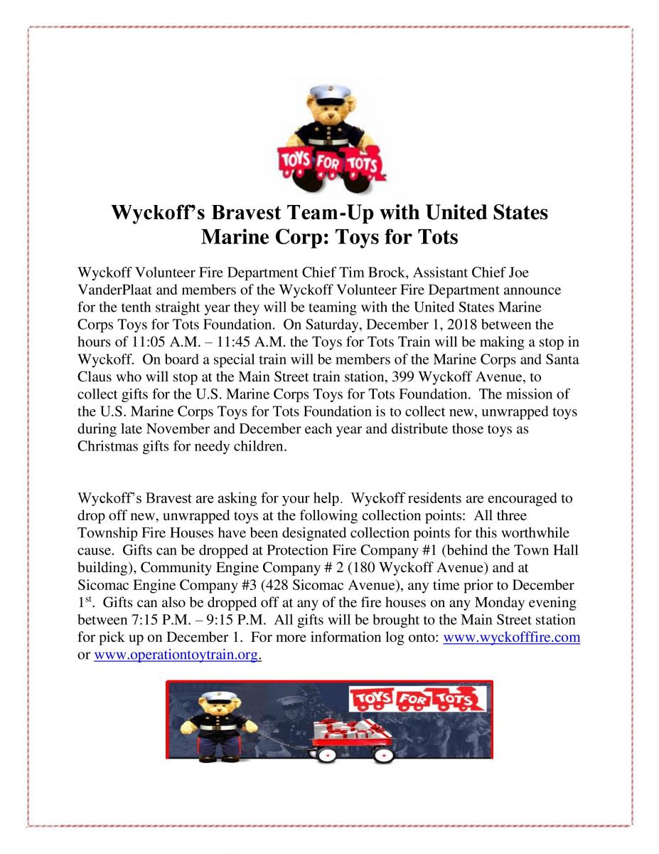 TOY TRAIN COMES TO WYCKOFF wyckoffnj