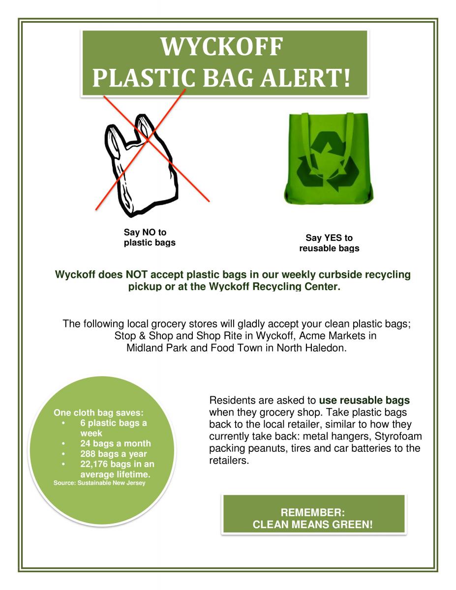 Use Re-Usable bags, not plastic bags