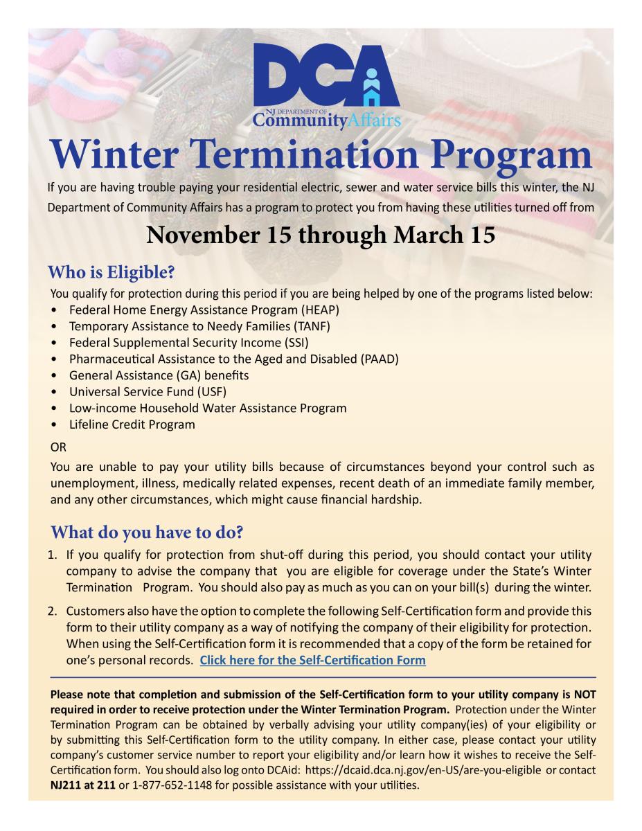 Winter Termination Program