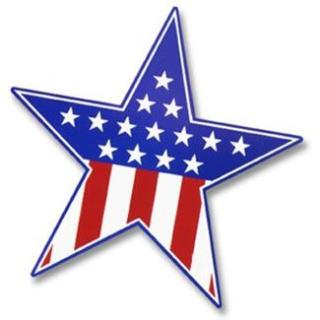 Star shape with stars and stripes