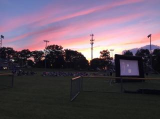 sunset at memorial field