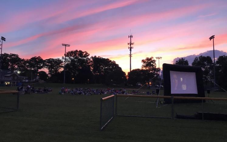 sunset at memorial field